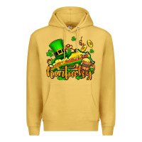 Antique Gold St. Patrick's Kentucky map Premium Hoodie - OliviaCreatesArt