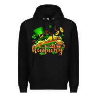 Black St. Patrick's Kentucky map Premium Hoodie - OliviaCreatesArt
