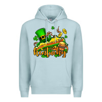 Blue Mist St. Patrick's Kentucky map Premium Hoodie - OliviaCreatesArt