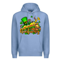 Colony Blue St. Patrick's Kentucky map Premium Hoodie - OliviaCreatesArt
