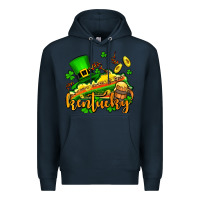 Navy St. Patrick's Kentucky map Premium Hoodie - OliviaCreatesArt