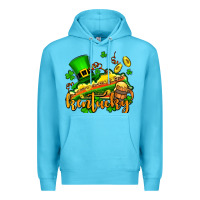 Ocean Blue St. Patrick's Kentucky map Premium Hoodie - OliviaCreatesArt