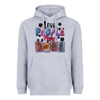 Heather Grey less people more dogs Heavyweight Hoodie - FaDigitalArtStudio