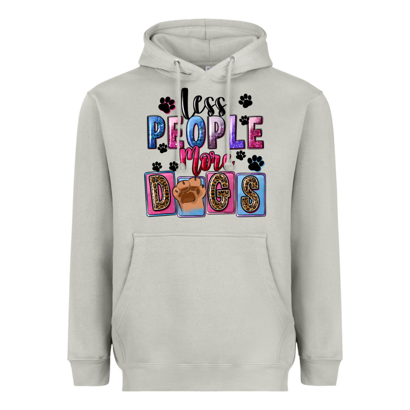 Less People More Dogs Heavyweight Hoodie by FaDigitalArtStudio | Teevron