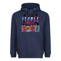 Navy less people more dogs Heavyweight Hoodie - FaDigitalArtStudio