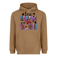 Toasted Coconut less people more dogs Heavyweight Hoodie - FaDigitalArtStudio