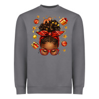 Storm christmas afro messy bun Heavyweight Sweatshirt - texasbilliewilder