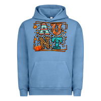 Pigment Pebble Blue Autumn Leopard Aunt Urban Hoodie - LillyAllenDesigns