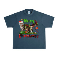 Midnight Navy maine coon cat merry christmas Urban Heavy Tee - LillyAllenDesigns