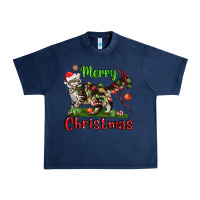 Navy maine coon cat merry christmas Urban Heavy Tee - LillyAllenDesigns