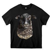 Black dorper sheep head Heavy Core Tee - LillyAllenDesigns