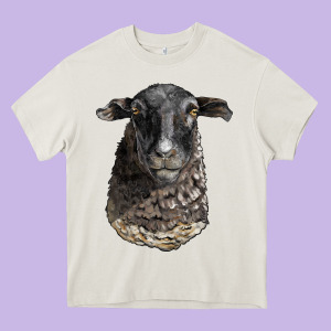 Dorper Sheep Head Heavy Core Tee Designed By Lillyallendesigns