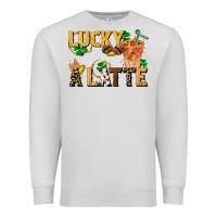 Dove Grey lucky a latte Premium Sweatshirt - FaDigitalArtStudio