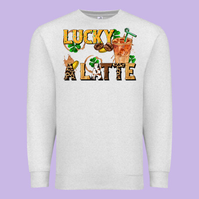 Lucky A Latte Premium Sweatshirt Designed By Fadigitalartstudio
