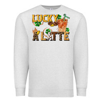 Oatmeal Heather lucky a latte Premium Sweatshirt - FaDigitalArtStudio
