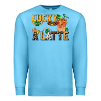 Ocean Blue lucky a latte Premium Sweatshirt - FaDigitalArtStudio