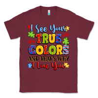 Burgundy colorful love message Classic Tee - LillyAllenDesigns