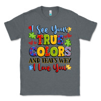 Charcoal Heather colorful love message Classic Tee - LillyAllenDesigns
