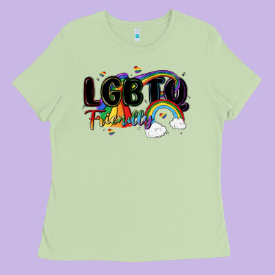 Lgbtq  Friendly Ladies Tee Designed By Maliassmallbusiness