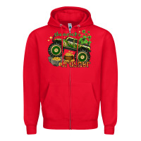 Red shamrock crusher st. patrick's day Zipper Hoodie - HowdyJamesFarm