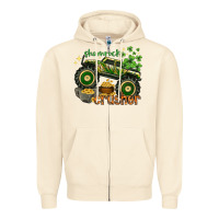 Sandshell shamrock crusher st. patrick's day Zipper Hoodie - HowdyJamesFarm