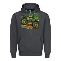 Smoke shamrock crusher st. patrick's day Zipper Hoodie - HowdyJamesFarm