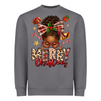 Storm merry christmas afro messy bun Heavyweight Sweatshirt - texasbilliewilder