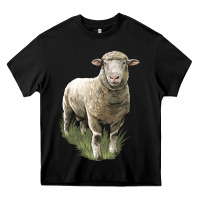 Black dorset sheep Heavy Core Tee - LillyAllenDesigns