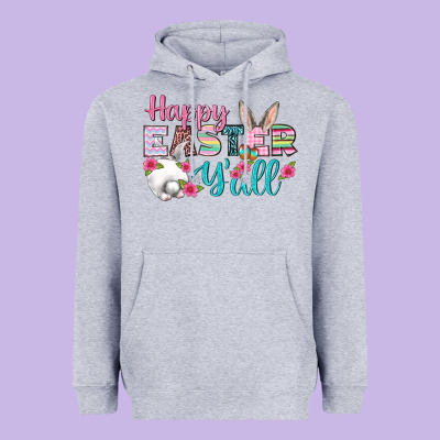 Happy Easter Y'all Heavyweight Hoodie Designed By Bundleandbundleshop