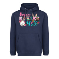 Navy Happy Easter Y'all Heavyweight Hoodie - BundleAndBundleShop