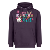 Plum Happy Easter Y'all Heavyweight Hoodie - BundleAndBundleShop