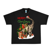 Black merry christmas brachiosaurus Urban Heavy Tee - LillyAllenDesigns
