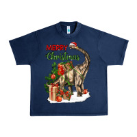 Navy merry christmas brachiosaurus Urban Heavy Tee - LillyAllenDesigns
