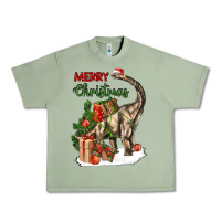 Oil Green merry christmas brachiosaurus Urban Heavy Tee - LillyAllenDesigns