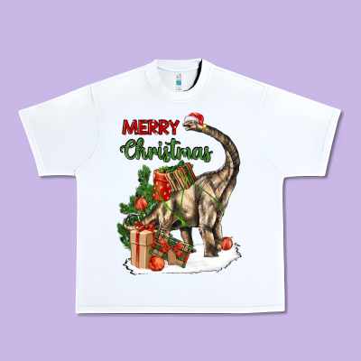 Merry Christmas Brachiosaurus Urban Heavy Tee Designed By Lillyallendesigns