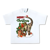 White merry christmas brachiosaurus Urban Heavy Tee - LillyAllenDesigns