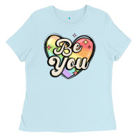 Baby Blue be you Ladies Tee - MaliasSmallBusiness