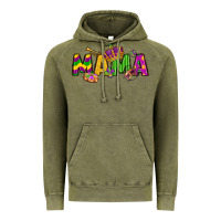 Vintage Olive mama mardi gras Vintage Hoodie - LillyAllenDesigns