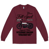 Burgundy Speedway Racing Full Speed Pin Long Sleeve Tee - Bettercallsaul
