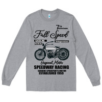 Heather Grey Speedway Racing Full Speed Pin Long Sleeve Tee - Bettercallsaul