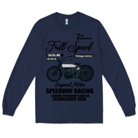 Navy Speedway Racing Full Speed Pin Long Sleeve Tee - Bettercallsaul