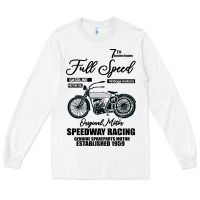 White Speedway Racing Full Speed Pin Long Sleeve Tee - Bettercallsaul