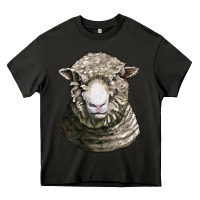 Asphalt dorset sheep head Heavy Core Tee - LillyAllenDesigns