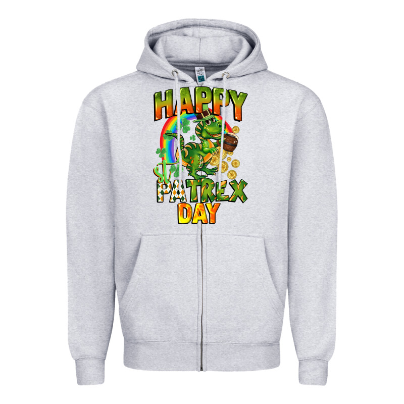 Happy St. Patrex Day Zipper Hoodie by CowGirlArtShop | Teevron