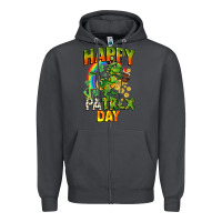Smoke Happy St. Patrex Day Zipper Hoodie - CowGirlArtShop
