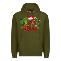 Army Green christmas fancy claus Premium Hoodie - FaDigitalArtStudio