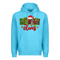 Ocean Blue christmas fancy claus Premium Hoodie - FaDigitalArtStudio