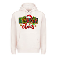 Pale Pink christmas fancy claus Premium Hoodie - FaDigitalArtStudio
