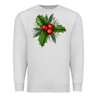 Dove Grey Mistletoe Premium Sweatshirt - BundleAndBundleShop