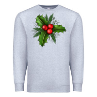 Heather Grey Mistletoe Premium Sweatshirt - BundleAndBundleShop